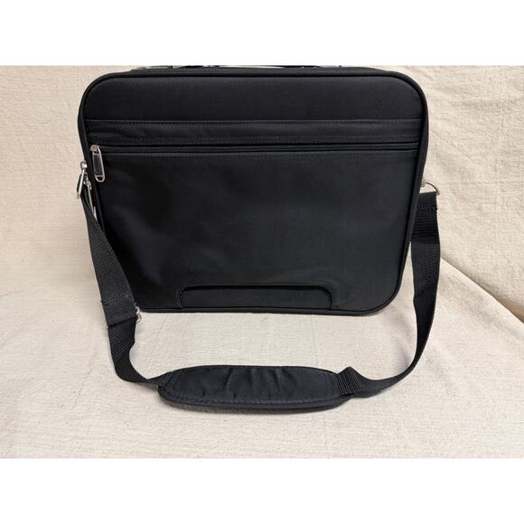 Samsonite Laptop Bag Briefcase 16” Black Soft Case Expandable Travel Work Bag - Picture 10 of 16